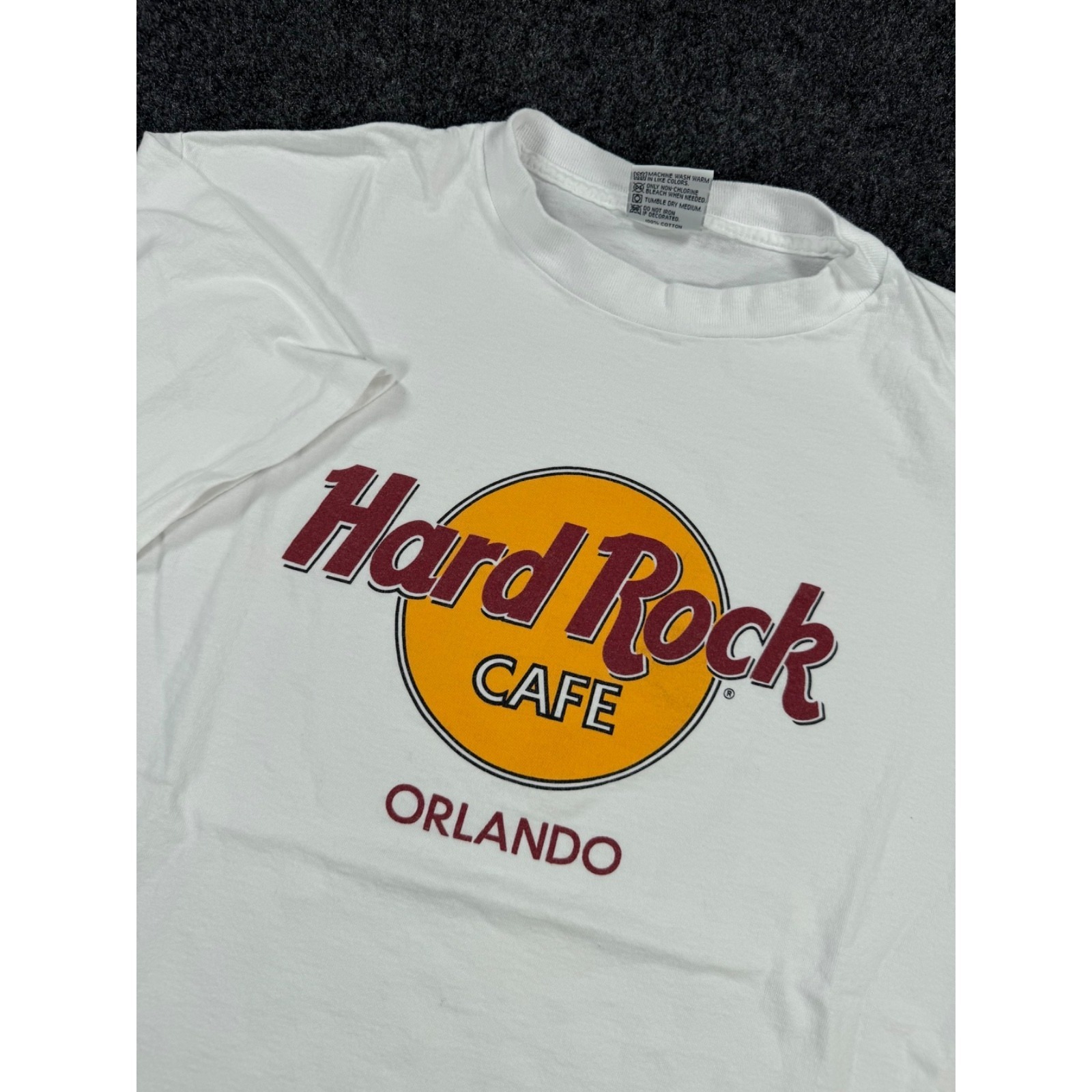 Vtg Hard Rock Cafe Orlando Classic Logo T Shirt Usa Made White Xl